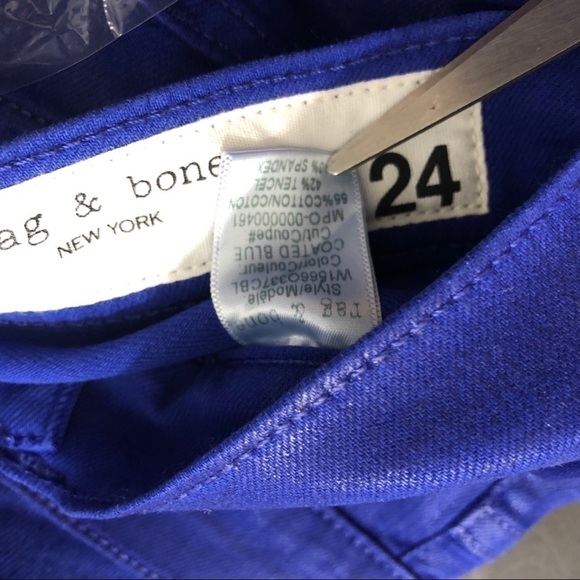 Rag & Bone High Rise Ankle Skinny Blue Jeans 24 - Picture 8 of 8